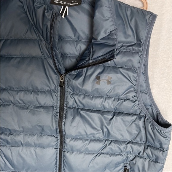 Under Armor Storm Cold Gear Puffer Vest Sz L Mechanic Blue 600 Down Outdoor NWT - Picture 7 of 15